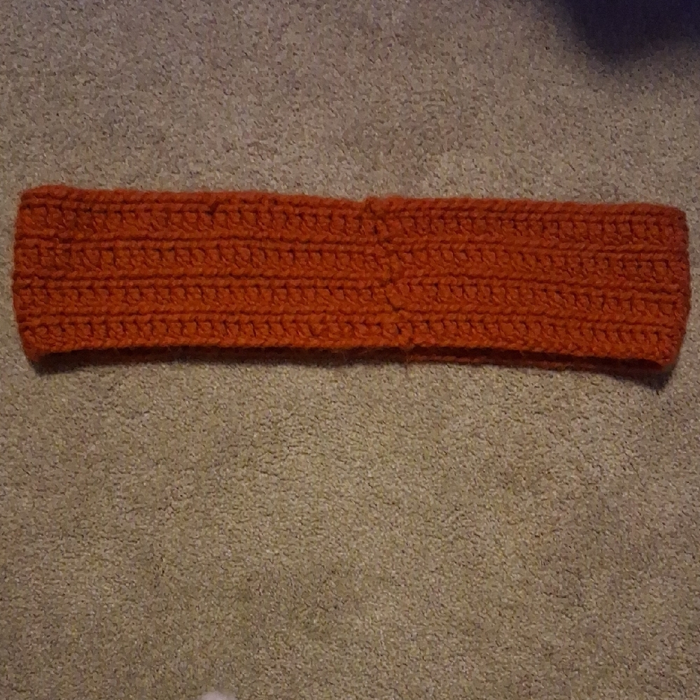 Handmade Orange Knit Scarf